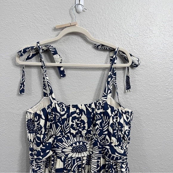 Anthropologie Forever that girl blue white floral dress in size medium - Picture 12 of 15